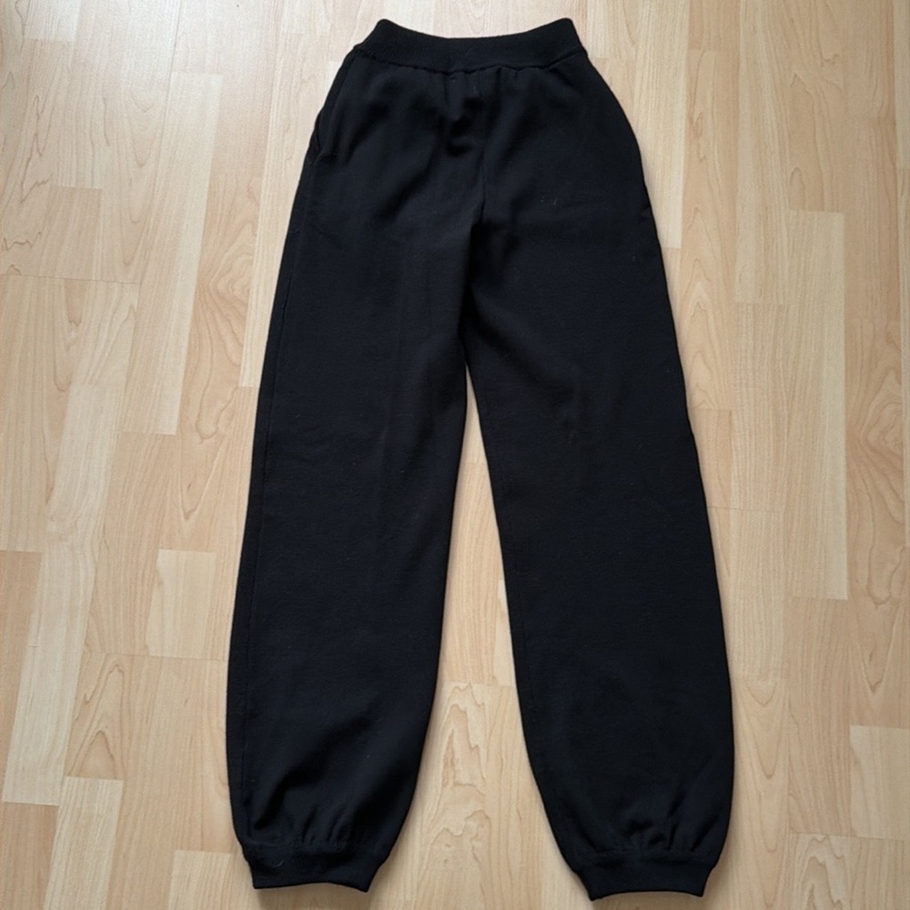 NWOT Chloe black plaid wool blend jogger pant, size S - Picture 2 of 11
